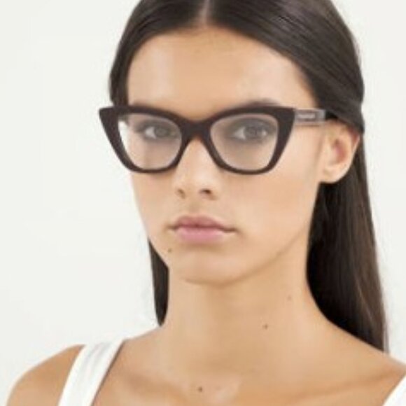 Alexander McQueen AM0305O 001 Eyeglasses Black 50mm Cat Eye Frame - Picture 3 of 11